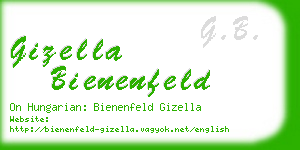 gizella bienenfeld business card